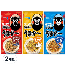 우라시마 일본 쿠마몬 후리가케 3가지 맛, 2세트, 25g