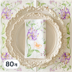 오릴리 파티 플라워 디자인 종이 냅킨 보타닉 프레임, 80개, 2세트
