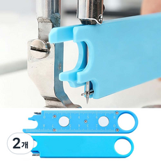 루이 내구성 실 꿰는 공구 확대경 + 눈금자 정밀 가이드 자석 수납 공방/가정/재봉틀, 푸른 색, 2개