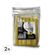 태국 죽순 홀 베이비 밤부 슈터 팁 인 브라인 / Thai Baby Bamboo Shoot Tip In Brine, 450g, 2개