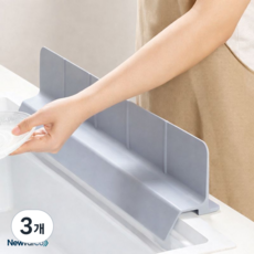 뉴밸코 싱크대 실리콘 물막이 물튀김 방지 흡착형, 3개, 라이트스톤 그레이
