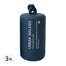 어반워키스 강아지 배변봉투 케이스, 네이비, 3개, 1개입