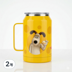 자이언트 스텐 텀블러 머그잔, 웰레스와그로밋, 2개, 950ml