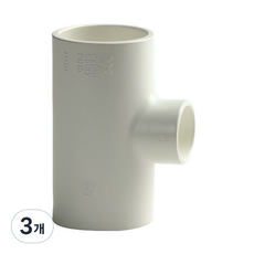 JG철물스토어 (정품) 국산 PVC 연결 이경 T 0mm (이경티), 3개