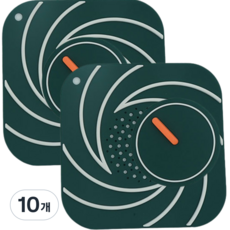 브로킥 뚜껑형 냄새차단 배수구 덮개, 초록색, 10개