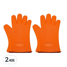 ANYOU 오븐장갑 주방장갑 냄비장갑ST, 오렌지, 2세트