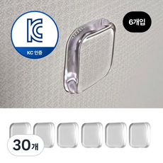 나인밸리 방문 문콕방지 문 쾅 방지 도어쿠션, 30개, 네모 투명 30개, 네모 투명