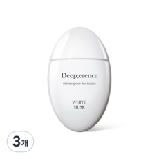 딥퍼랑스 고보습 휴대용 사계절 퍼퓸 핸드크림 [화이트 머스크], 3개, 50ml
