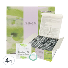 한국라텍스 필링핏 알로에아로마 대용량콘돔 50p 탁월한 밀착감 풍부한 윤활효과, 4개, 50개입