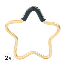 버기가드 유모차 가방걸이 후크 스타 하트, 스타골드, 2개