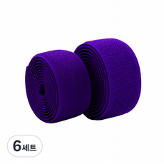 칼라벨크로 너비2.5cm 25M 암수 세트, 6개, 보라색