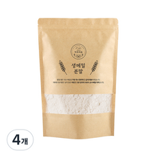 국산 순 볶은 메밀 가루 생 메밀 분말 전병 메밀묵 선식 곡물 쉐이크, 700g, 4개