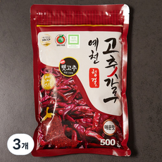 예천 청결 고춧가루 매운맛, 500g, 3개