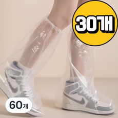 디코앤코 일회용 방수 비닐장화 신발커버, 60개, 화이트