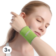 VEGA 스포츠 쿨링 손목밴드 아이스 타올형 땀흡수 운동 손목보호대 여름용, M, 그린