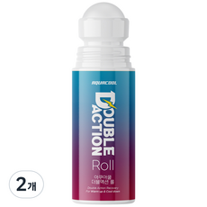 아쿠아쿨 더블액션 롤 쿨 핫 이중케어 리커버리, 2개, 100ml