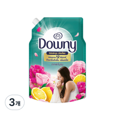 다우니 섬유유연제 실내건조(인도어드라이) 베트남 수입 정품 대용량 향 오래가는 고농축 프리미엄, 1L, 3개