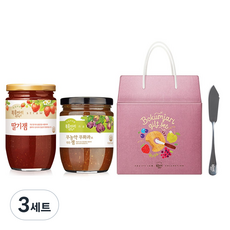 복음자리 딸기잼+무화과잼 선물세트 (잼나이프증정), 3세트, 850g