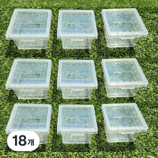 [꼬망구] 파충류 알보관 케이지, 18개, 투명