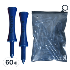 리젠시 높이조절 골프티꽂이 대나무 우드티, 네이비, 60개