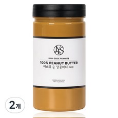 야스티 순 땅콩버터 크리미 100% 무첨가, 1.5kg, 2개