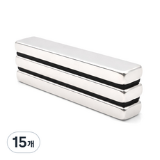 마니코 초강력 네오디움 사각 블럭자석 60x10x5mm 직사각 고정용 산업용 자석, 15개, 실버
