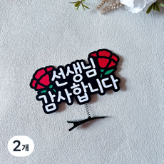 스승의날 토퍼머리핀 카네이션 선생님 선물, 2개