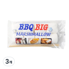 바베큐용 구워먹는 마시멜로우 꼬치포함 캠핑 야영 간식 마시멜로 꼬치, 3개, 165g