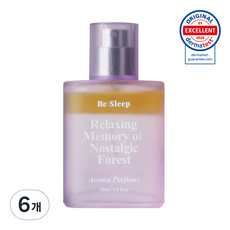 리슬립 릴랙싱 아로마 오일 테라피 퍼퓸 스프레이, 6개, 30ml