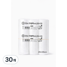속지비닐 막지비닐 고리팩 일회용봉투 대형 26x30 포장비닐 3호, 30개, 100개, 대(L)