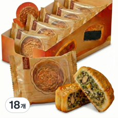 100년 전통 브랜드 디저트 중국 오인월병 개별포장, 50g, 18개
