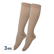 메디지아 의료용 무릎형 발막힘 압박스타킹 압박밴드 다리 스킨, 종아리/무릎형, 3세트