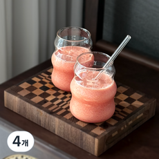 탱이하우스 카페 내열유리 컵, 구름컵 530ml, 4개