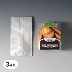 [비닐몰] 건과자쿠키봉투 투명 (중), 3세트, 200개입