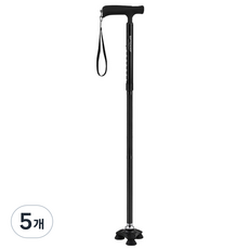 GPTcamp T5M 3단 접이식 초경량 3발 노인 지팡이 어르신 원스텝 폴딩, 5개, GPT-T5M