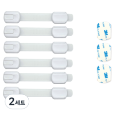 서랍 싱크대 냉장고 잠금장치 6P +3M스티커 3P, 2세트 2세트