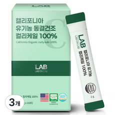 랩온랩 캘리포니아 유기농 동결건조 컬리케일 곱슬케일, 3개, 30g