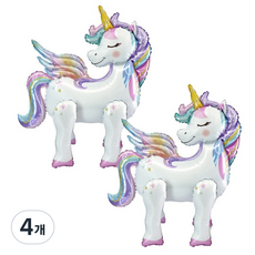 스마일파티 4D 입체 동물 애니멀 풍선 생일 파티, 4개, 유니콘