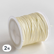 나일론 폴리 매듭실 0.8mm 팔찌 키링 스트랩 만들기, 11.크림, 2개