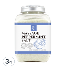 바이향 마사지 미용소금 페퍼민트, 3개, 450g