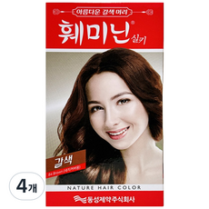 동성제약 훼미닌실키 염색약 6종, 4개, 84호 갈색