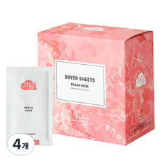 오늘도맑음 건조기시트 피치 로즈향, 4개, 40개입
