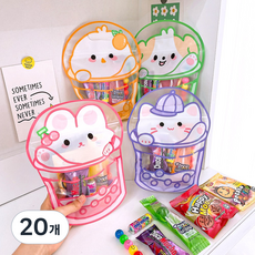 유치원 어린이집 간식 꾸러미 어린이 개별 포장 단체 선물 생일 구디백 답례품 세트, 버블티간식세트, 20개