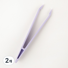 마카롱 플라스틱 핀셋 8cm 쪽집게 트위저 파스텔 네일파츠 쌍꺼풀테이프 작은 뾰족한, 마카롱플라스틱핀셋8cm 퍼플, 2개