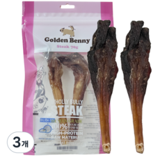 골든베니 한우불리스테이크 L 강아지 오래먹는 간식 소우신 우스틱 개껌, 3개, 70g