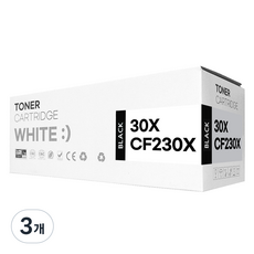 30A(CF230A) 30X(CF230X) 호환 토너, 대용량, 3개, 검정
