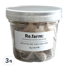 리팜 압력으로 쪄서 볶은 국내산 우엉차 삼각티백, 3개, 20개입, 2g