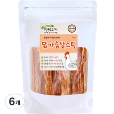 멍도락 국내산 강아지수제간식 영양만점 고급원재료 안심제조, 6개, 70g, 닭가슴살스틱