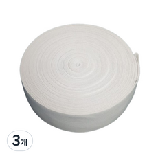 긍정미공방 코메즈밴드 40mm 12마 허리고무밴드, 3개, 화이트