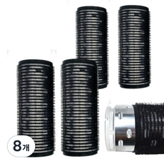 미소라인 고급 열전도 구르프 헤어롤 소형 직경3cm, 8개, 블랙